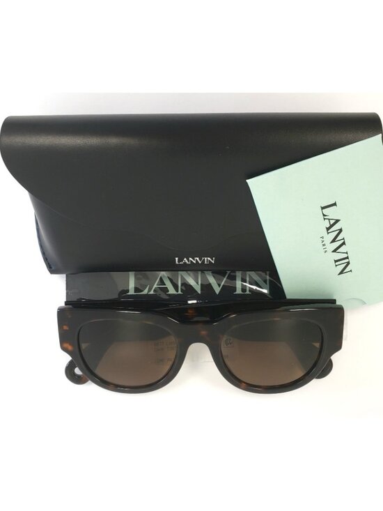 Lanvin LNV670S 234 51mm Rectangle Sunglasses Dark Tortuise / Brown main image 5